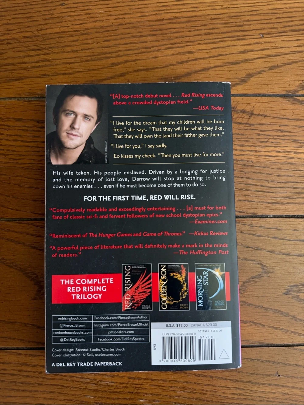 Red Rising by Pierce Brown - Bold Black & Red Paperback